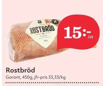 Hemköp Rostbröd Garant erbjuda