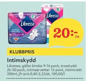 Hemköp Intimskydd Libresse erbjuda