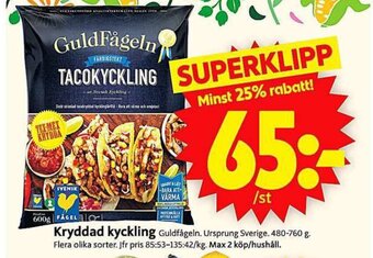 Kryddad kyckling Guldfågeln