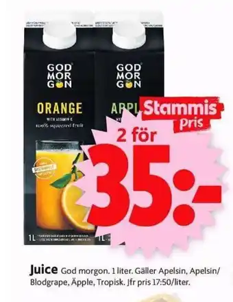 ICA Supermarket Juice God morgon erbjuda
