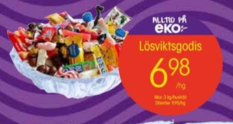 EKO Lösviktsgodis erbjuda