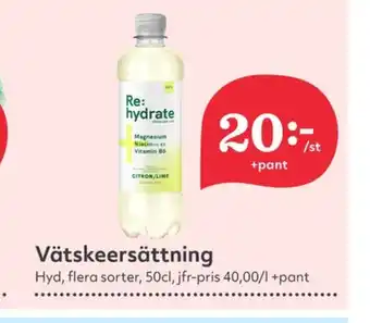 Hemköp Re:hydrate energidryck erbjuda