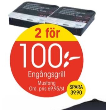 EKO Mustang engångsgrill erbjuda
