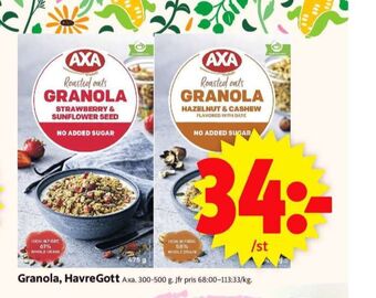 ICA Supermarket Axa granola erbjuda