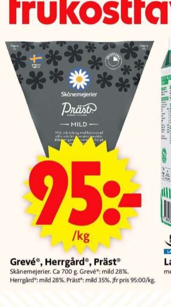 ICA Supermarket Skånemejerier grevé erbjuda