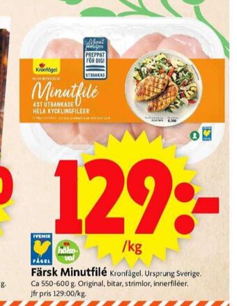 ICA Supermarket Kronfågel kycklingfilé erbjuda