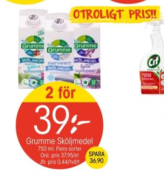 EKO Grumme sköljmedel erbjuda