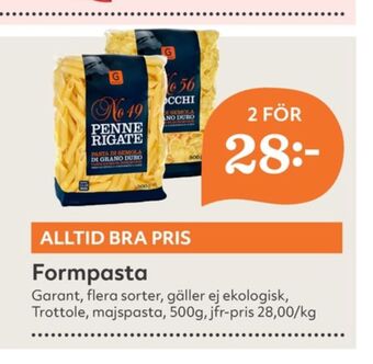 Hemköp Garofalo pasta sorterad erbjuda