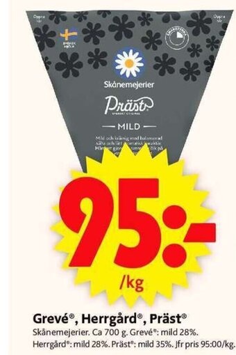 ICA Supermarket Grevé, Herrgård, Präst Skånemejerier erbjuda