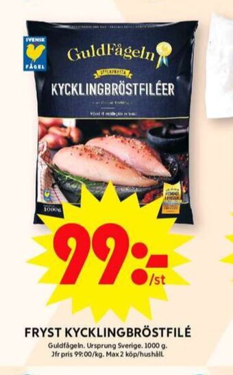 ICA Maxi Guldfågeln kycklingbröstfilé erbjuda