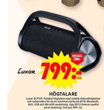 ICA Maxi Luxor högtalare erbjuda