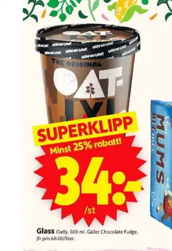 ICA Supermarket Oatly glass erbjuda