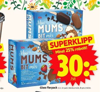 ICA Supermarket Mumsbitar glasspinnar erbjuda