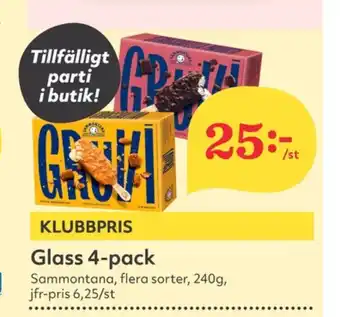 Hemköp Sammontana glasspinnar erbjuda