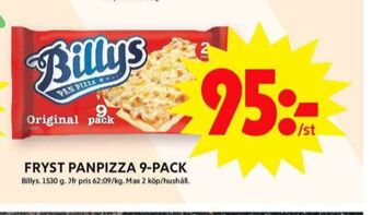 ICA Maxi Billys pizza erbjuda