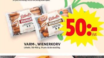 ICA Maxi Lithells varmkorv erbjuda