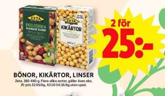 ICA Maxi Zeta bönor erbjuda