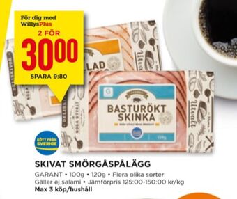 Willys Garant skinka erbjuda