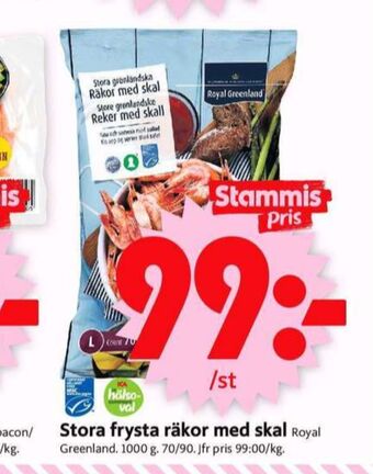 ICA Supermarket Royal greenland räkor med skal erbjuda