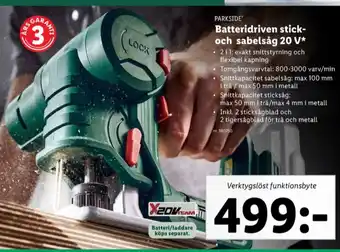 Lidl Parkside sticksåg erbjuda