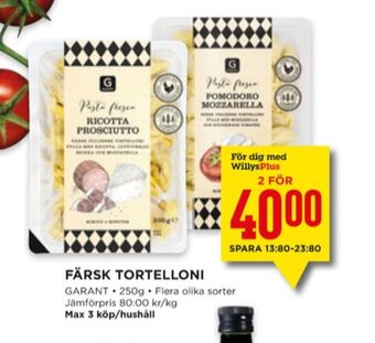 Willys Garant pasta erbjuda