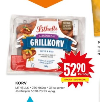 Willys Lithells grillkorv erbjuda