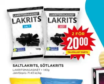 Willys Lakritsmagasinet lakrits salt erbjuda