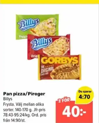 Coop Extra Billys pizza erbjuda