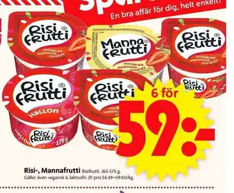 ICA Supermarket Risi-, Mannafrutti Risifrutti. 165-175 g. erbjuda