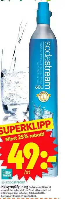 Kolsyrepåfyllning Sodastream