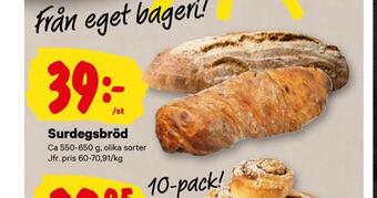 City Gross Surdegsbröd erbjuda