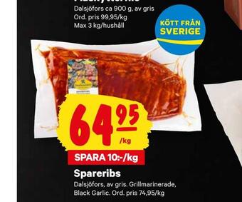 City Gross Spareribs erbjuda
