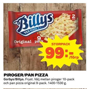 Coop Daglivs Piroger/pan pizza erbjuda