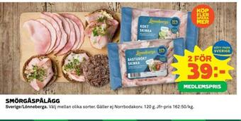 Coop Daglivs Smörgåspålägg erbjuda