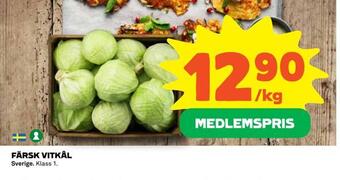 Coop Daglivs Färsk vitkål erbjuda