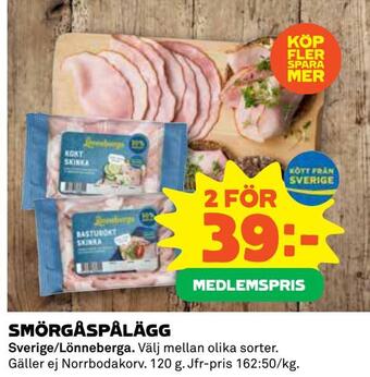 Coop Konsum Smörgåspålägg erbjuda