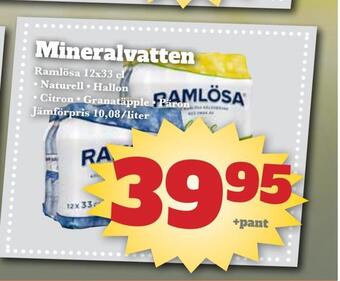 Bonum Matmarknad Mineralvatten erbjuda