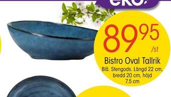 EKO Bistro oval tallrik erbjuda