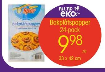 EKO Bakplåtspapper erbjuda