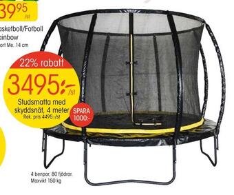 EKO Studsmatta med skyddsnät, 4 meter erbjuda