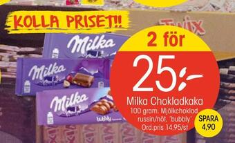 EKO Milka chokladkaka erbjuda