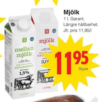 Matöppet Mjölk erbjuda