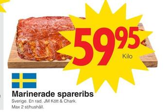 Matöppet Marinerade spareribs erbjuda