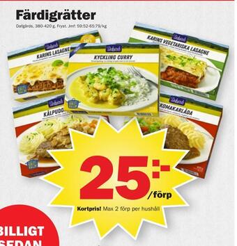 Pekås Färdigrätter erbjuda