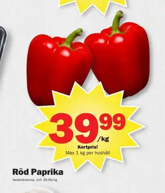 Pekås Röd paprika erbjuda