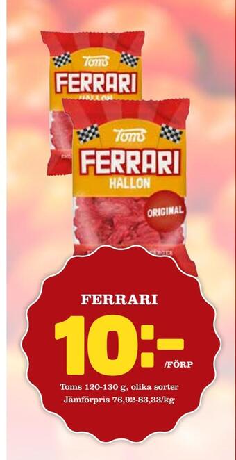 Supergrossen Ferrari erbjuda