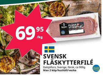 Tempo Svensk fläskytterfilé erbjuda