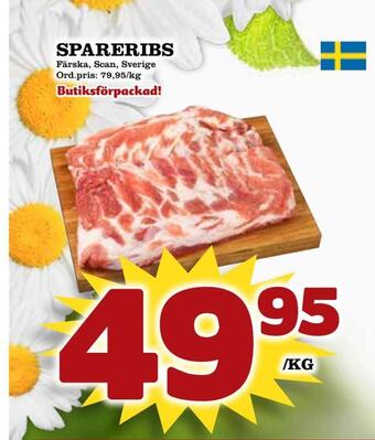 Supergrossen Spareribs erbjuda