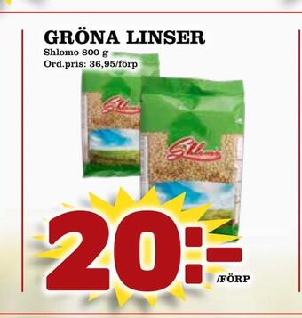 Supergrossen Gröna linser erbjuda