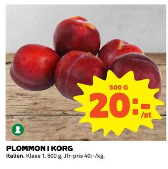 Coop Extra Plommon i korg erbjuda